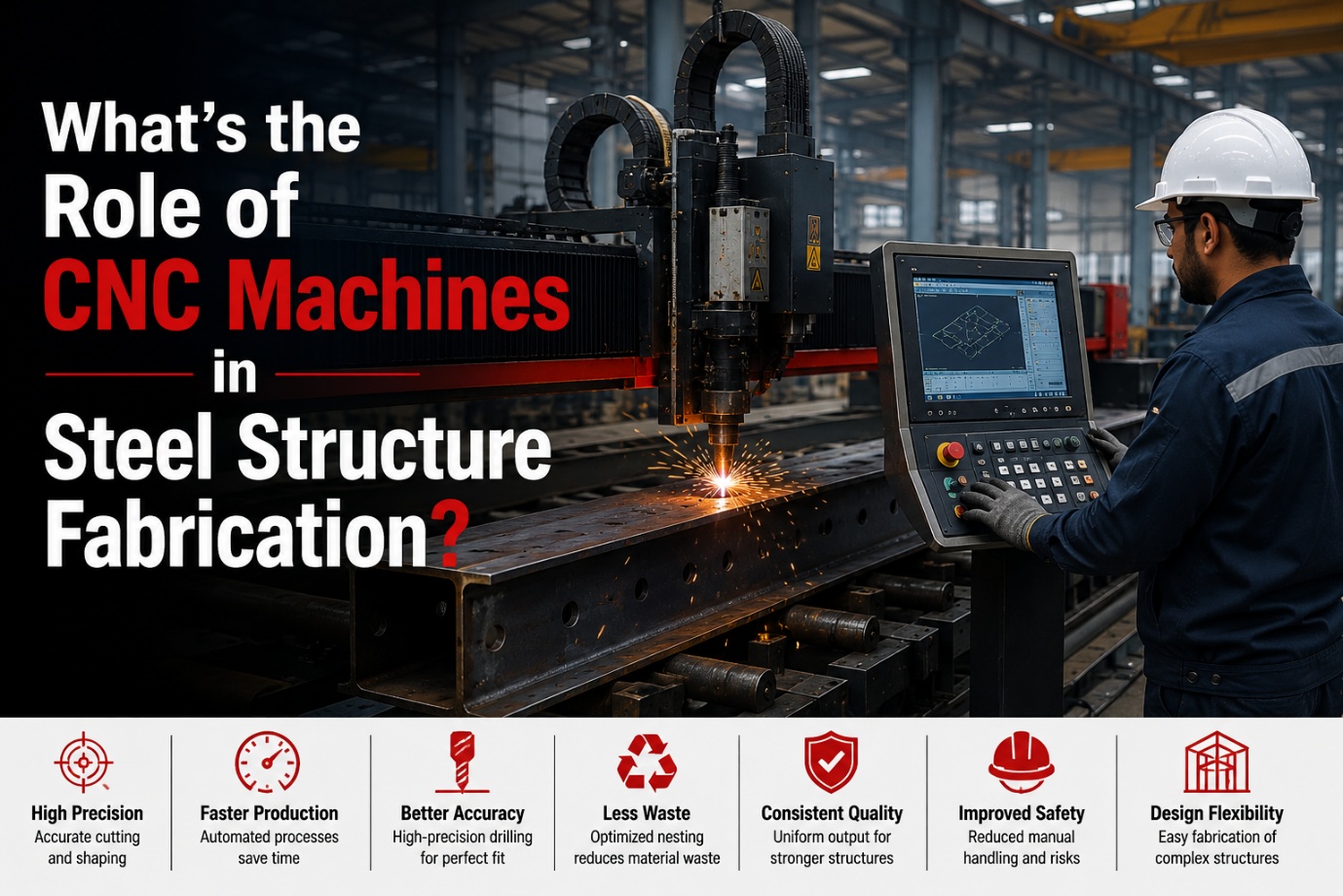 CNC Machines in Steel Structure Fabrication