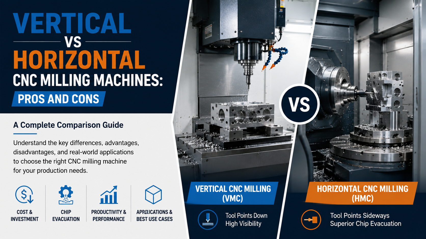 Vertical vs Horizontal CNC Milling Machines: Pros and Cons